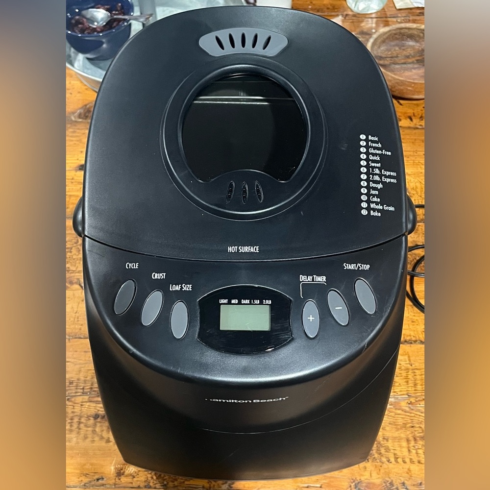 Hamilton Beach Black  Digital Programmable 12 Settings Bread Maker Machine. - Picture 4 of 14